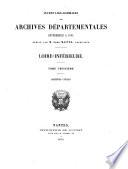 Inventaire sommaire des archives de la Loire-inférieure (Loire-Atlantique).