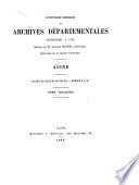 Inventaire-sommaire des archives départementales. Aisne, par m. Matton [and others]. [With] Tables générales