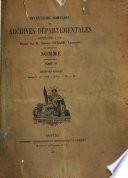 Inventaire sommaire des Archives départementales antérieures à 1790: Archives civiles Séries C (nos. 1976 à 2230), D, E