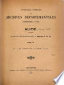 Inventaire sommaire des Archives départementales antérieures à 1790: Archives ecclésiastiques. Séries G et H, rédigé par MM. Laurent, Bloch et J. Doinel