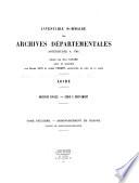 Inventaire sommaire des Archives départementales antérieures à 1790: Arrondissement de Roanne (canton de Saint-Just-en-Chevalet)