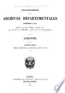 Inventaire-sommaire des Archives départementales antérieures à 1790: Articles C1 à C3112