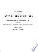 Inventaire sommaire des Archives départementales antérieures à 1790, Bouches-du-Rhône
