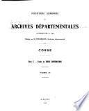 Inventaire sommaire des Archives départementales antérieures à 1790, Corse: 1632-1655