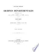 Inventaire sommaire des archives départementales antérieures à 1790, Drôme: Lacroix, A., Faure, C. Série E, nos 13586 à 14961