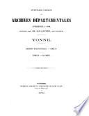 Inventaire-sommaire des Archives départementales antérieures à 1790: Etablissements réligieux. Série H, rédigé par M. Quantin - (2 v.)