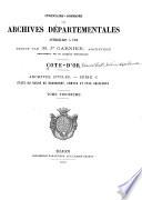 Inventaire-sommaire des Archives départementales antérieures à 1790: États du duché de Bourgogne, comtés et pays adjacents