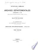 Inventaire-sommaire des Archives départementales antérieures à 1790, Haute-Saône: Archives ecclésiastiques. Séries G, H