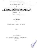 Inventaire - sommaire des archives départementales antérieures à 1790