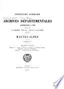Inventaire sommaire des Archives départementales antérieures à 1790