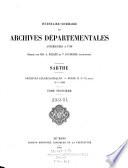 Inventaire-Sommaire des Archives Départementales Antérieures a 1790