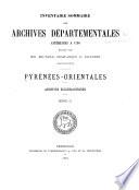 Inventaire sommaire des Archives départementales antérieures à 1790