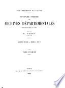 Inventaire sommaire des archives départementales antérieures à 1790