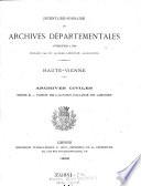 Inventaire-Sommaire des Archives Départementales Antérieures a 1790