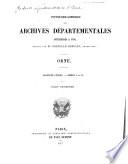 Inventaire-sommaire des Archives départementales antérieures a 1790