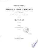 Inventaire-sommaire des Archives départementales antérieures à 1790