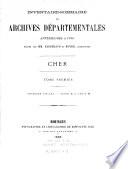 Inventaire-Sommaire des Archives Départementales Antérieures a 1790