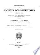 Inventaire-sommaire des Archives départementales antérieures à 1790