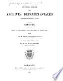 Inventaire sommaire des Archives départementales antérieures à 1790