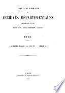Inventaire sommaire des archives départementales antérieures à 1790