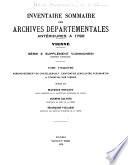 Inventaire sommaire des Archives départementales antérieures à 1790
