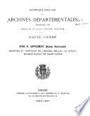 Inventaire sommaire des Archives départementales antérieures à 1790
