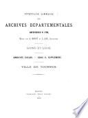Inventaire sommaire des Archives départementales antérieures à 1790
