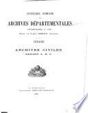 Inventaire sommaire des Archives départementales antérieures à 1790