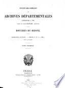 Inventaire-Sommaire des Archives Départementales Antérieures a 1790
