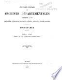 Inventaire sommaire des Archives départementales antérieures à 1790