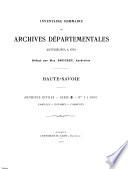 Inventaire sommaire des Archives départementales antérieures à 1790