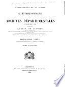 Inventaire sommaire des Archives départementales antérieures à 1790