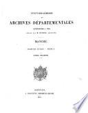 Inventaire-sommaire des Archives départementales antérieures à 1790