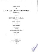Inventaire-sommaire des Archives départementales antérieures à 1790