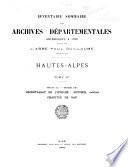 Inventaire sommaire des archives départementales antérieures à 1790 ...