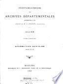 Inventaire-Sommaire des Archives Départementales Antérieures a 1790