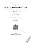 Inventaire-sommaire des archives départementales antérieures á 1790