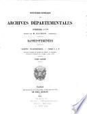 Inventaire-Sommaire des Archives Départementales Antérieures a 1790