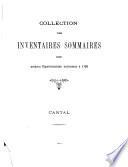 Inventaire sommaire des Archives départementales antérieures à 1790