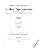 Inventaire sommaire des archives départementales antérieures à 1790