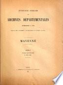 Inventaire sommaire des Archives départementales antérieures à 1790