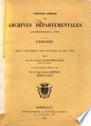 Inventaire sommaire des Archives départementales antérieures à 1790