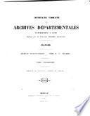 Inventaire sommaire des Archives départementales antérieures à 1790