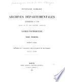 Inventaire sommaire des Archives départementales antérieures à 1790, Loire-Inférieure