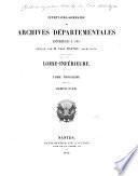 Inventaire-sommaire des Archives départementales antérieures à 1790, Loire-Inférieure