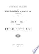 Inventaire-sommaire des Archives départementales antérieures à 1790, Morbihan