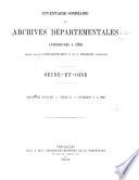 Inventaire sommaire des Archives départementales antérieures à 1790: Nos. 2948 à 3993