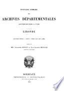 Inventaire-sommaire des Archives départementales antérieures à 1790: nos. 3133 à 4249