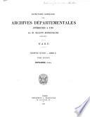 Inventaire sommaire des Archives départementales antérieures à 1790: Notaires