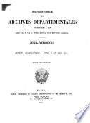 Inventaire-sommaire des Archives départementales antérieures à 1790, Seine-Inférieure